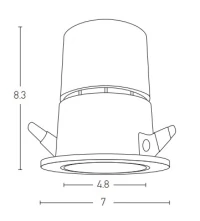 Compact Recessed LED Spotlight 10W 3000K - Image 2