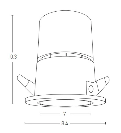 Recessed LED Spot Light 15W 3000K (White/Black)