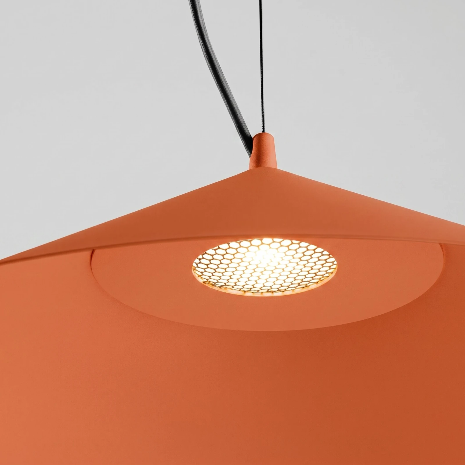 Pendant lamp 50 cm – cone, red ochre, LED
