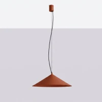 Pendant lamp 50 cm – cone, red ochre, LED - Image 8