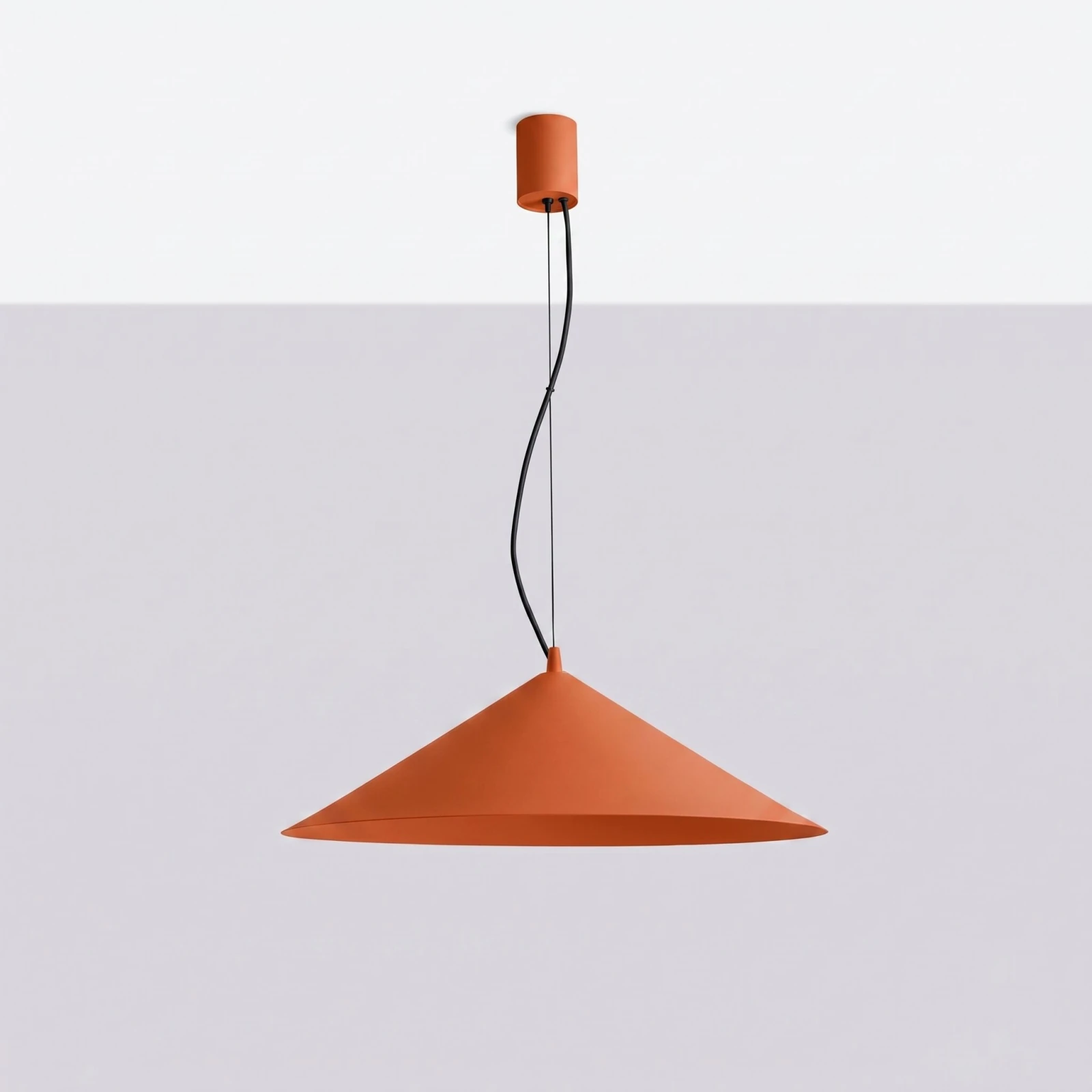 Pendant lamp 50 cm – cone, red ochre, LED