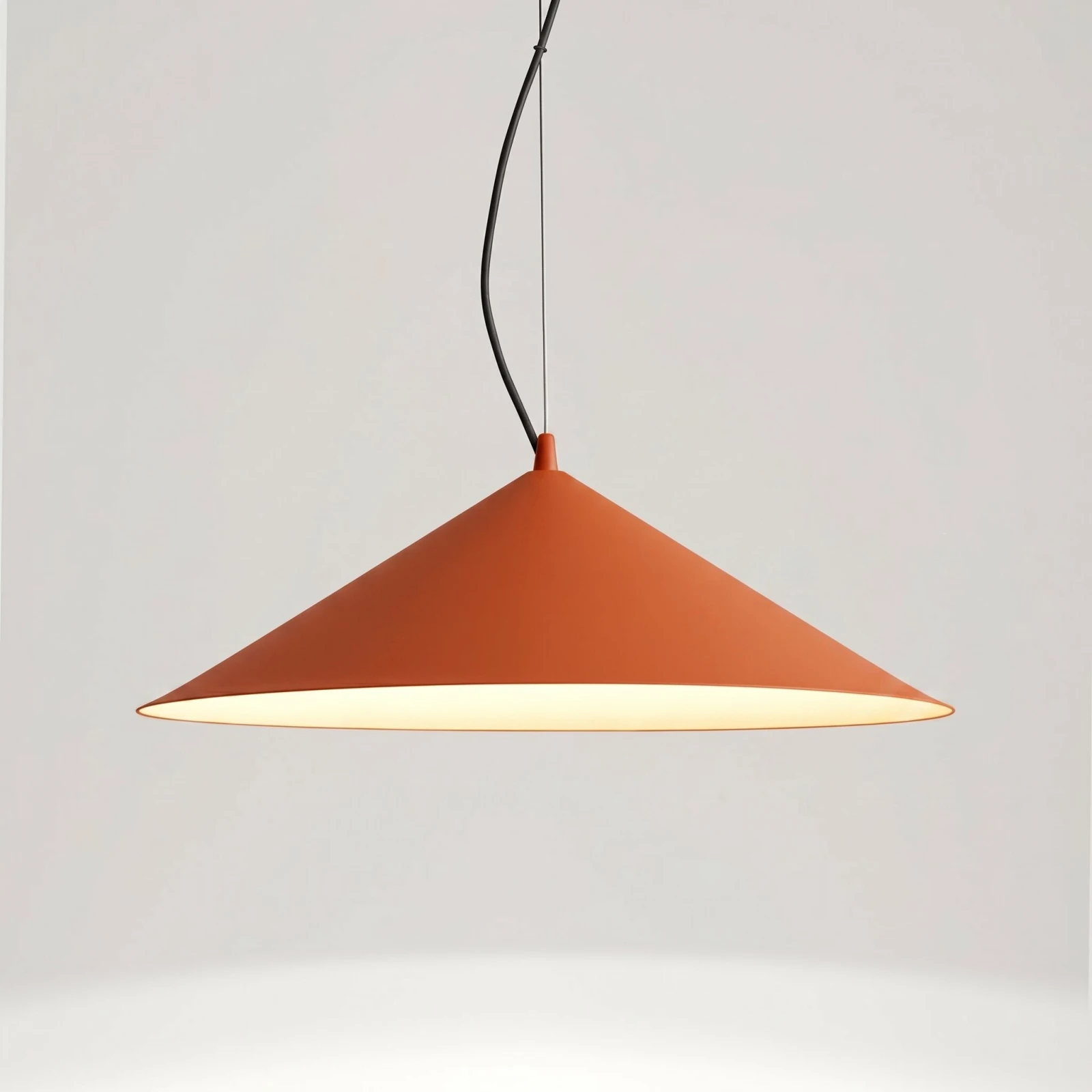 Pendant lamp 50 cm – cone, red ochre, LED