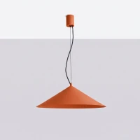 Pendant lamp 50 cm – cone, red ochre, LED - Image 3