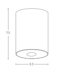 Surface Ceiling Spot 6W 3000K IP54 Sandy White - Image 3