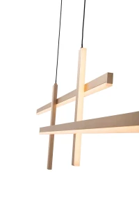 Geometrinis aukso matinis LED pakabinamas šviestuvas - Nuotrauka 3