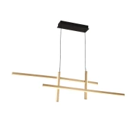 Geometrinis aukso matinis LED pakabinamas šviestuvas - Nuotrauka 1