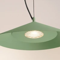 Pakabinamas šviestuvas 50 cm – kūgio formos, šalavijo spalvos, TRIAC - Nuotrauka 5