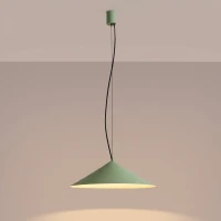Pakabinamas šviestuvas 50 cm – kūgio formos, šalavijo spalvos, TRIAC - Nuotrauka 9