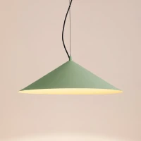 Pakabinamas šviestuvas 50 cm – kūgio formos, šalavijo spalvos, TRIAC - Nuotrauka 1
