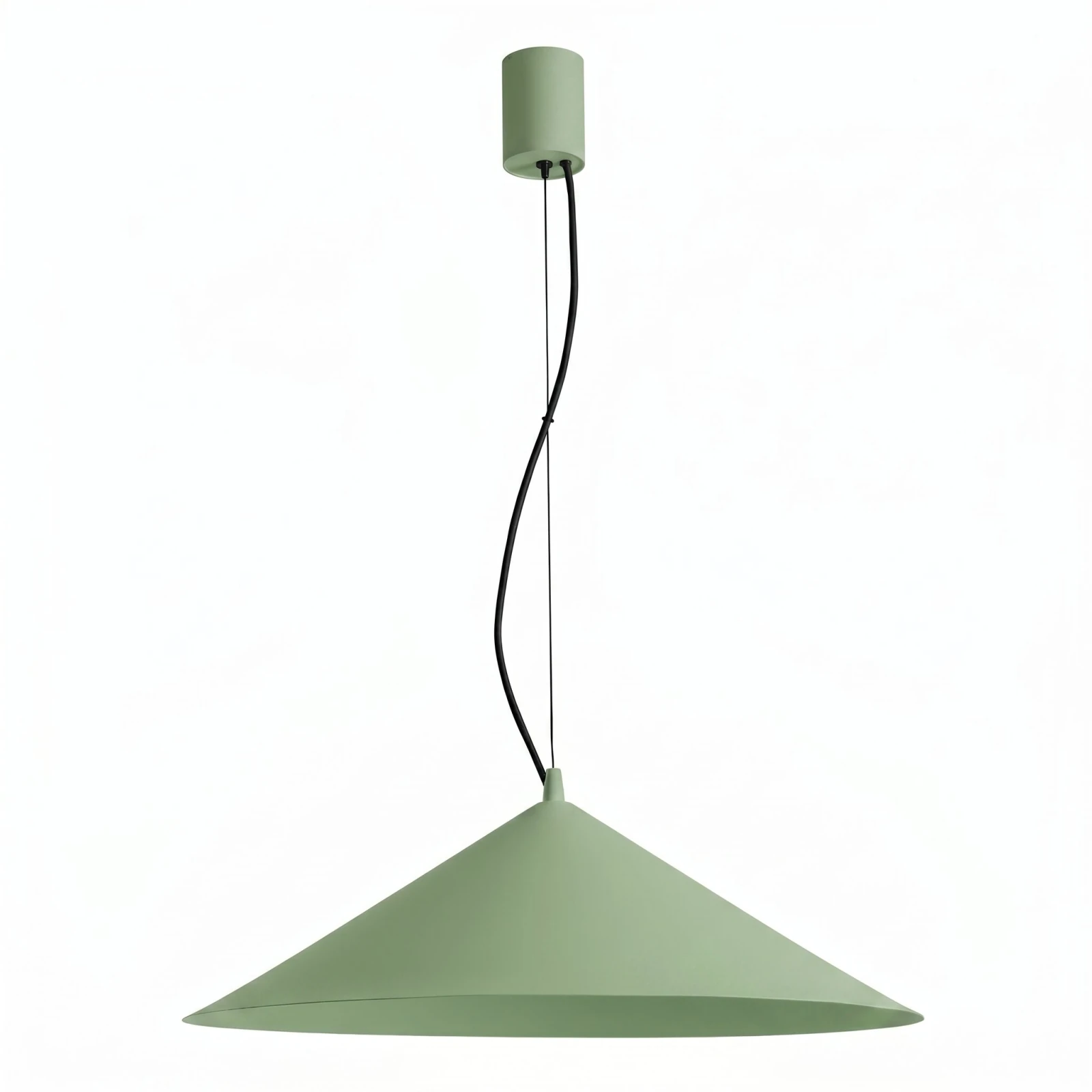 Pendant lamp 50 cm – conical, sage, LED 4000K