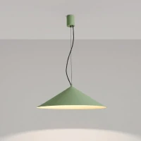 Pendant lamp 50 cm – conical, sage, LED 4000K - Image 1