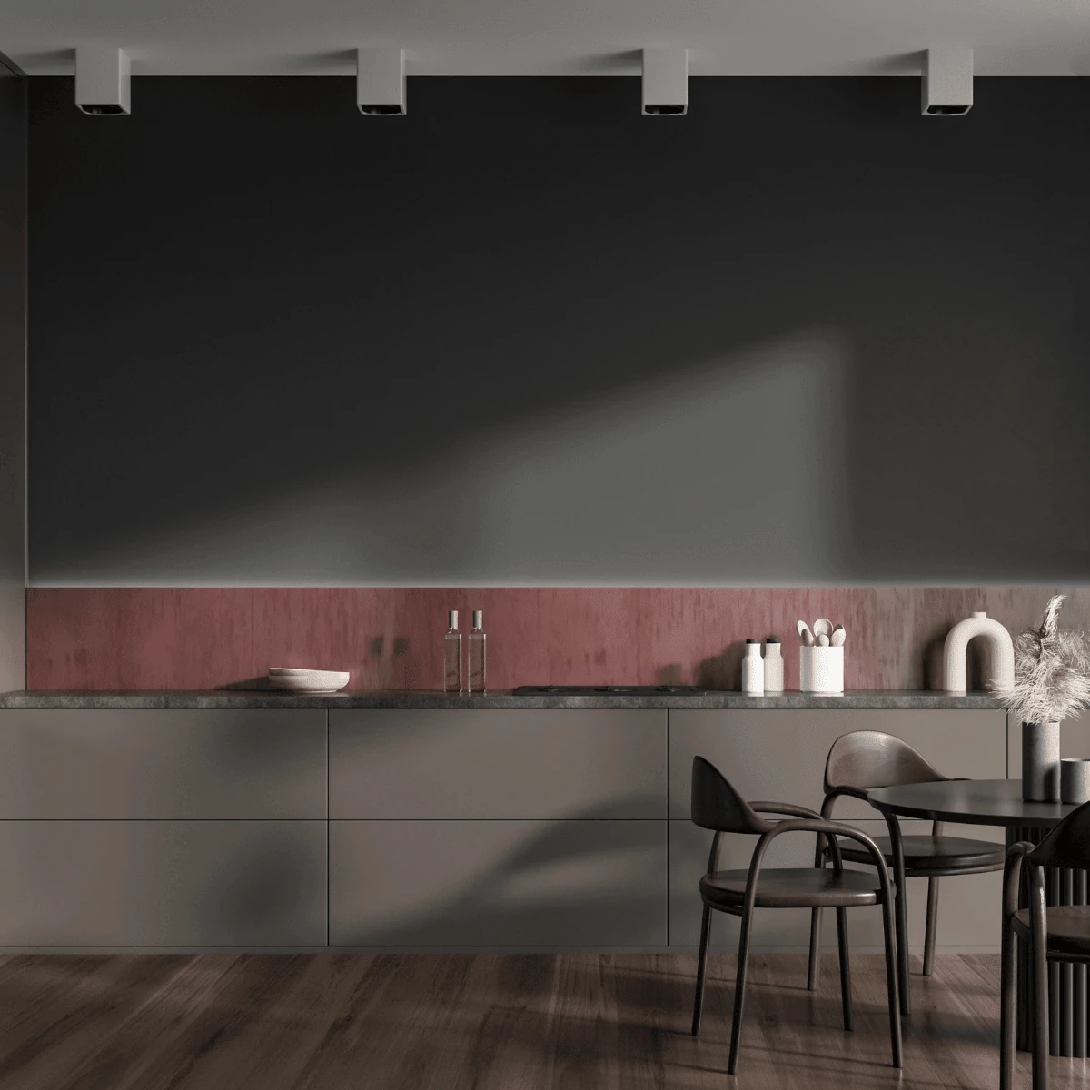 Kvadratinis paviršinis LED lubinis šviestuvas 10W 3000K, Baltas/Juodas