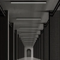 Paviršinio montavimo linijinis LED profilis 3000K Smėlio Balta 86cm DALI - Nuotrauka 2