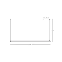 LED linijinis pakabinamas šviestuvas 152 cm – juodas, TRIAC - Nuotrauka 3