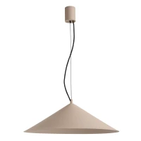 Pendant lamp 50 cm – cone shape, taupe, warm LED - Image 2