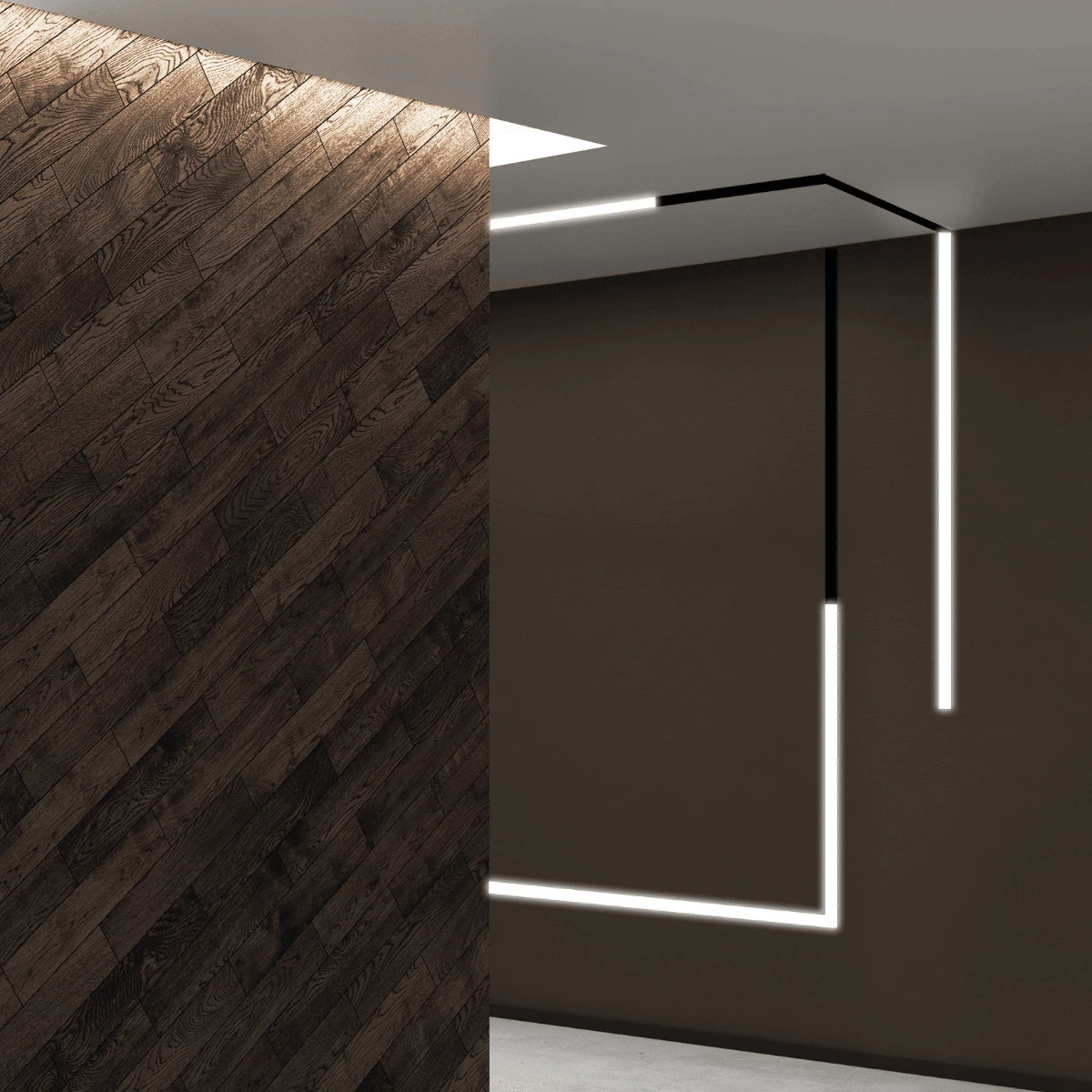 Įleidžiamas Linijinis LED Profilis, 3000K Balta, 282cm, DALI