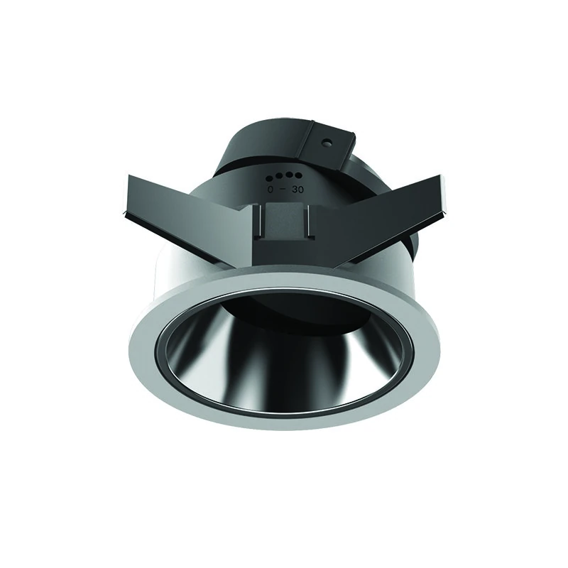 S125 Trimless Recessed Spotlight, Sandy White-Black Chrome