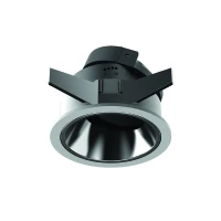 S125 Trimless Recessed Spotlight, Sandy White-Black Chrome - Image 1