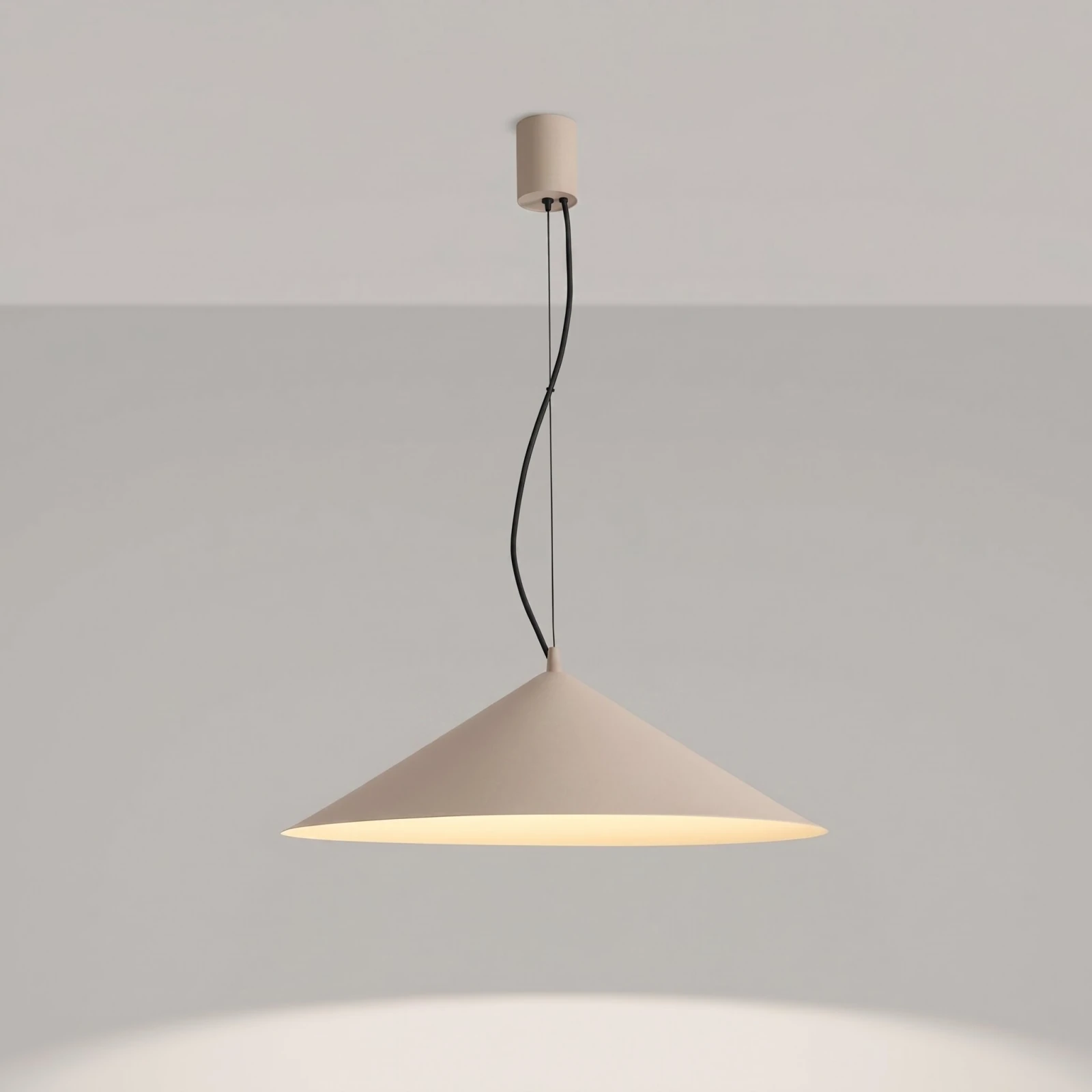 Pendant lamp 7.5W – conical, taupe, CRI90