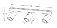 Matt Black Surface 3-Spot Ceiling Light - Image 2
