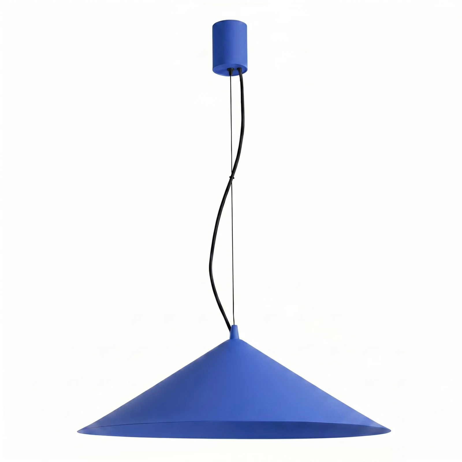 Pendant lamp 50 cm – conical, ultramarine, TRIAC control