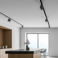 3 fazių bėgelinis šviestuvas GU10 35W Juoda matinė