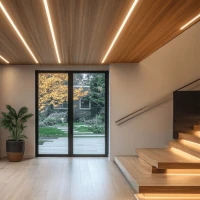 Įleidžiamas linijinis LED šviestuvas 86cm, juodas, DALI reguliuojamas - Nuotrauka 3