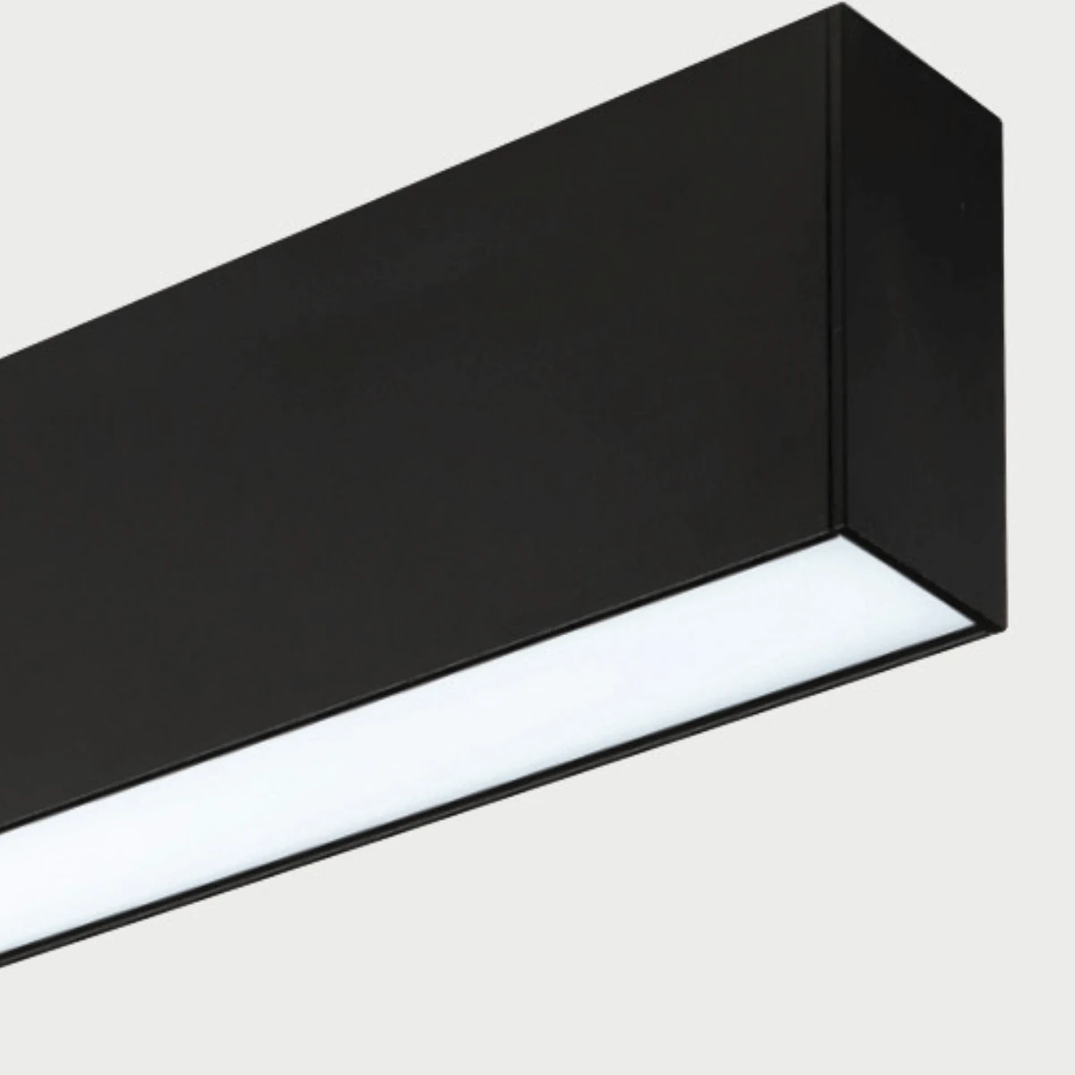 Įleidžiamas linijinis LED šviestuvas 86cm, juodas, DALI reguliuojamas