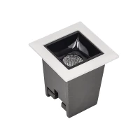 Įleidžiamas grotelių LED šviestuvas 3W 3000K 30° Baltas-Juodas - Nuotrauka 1