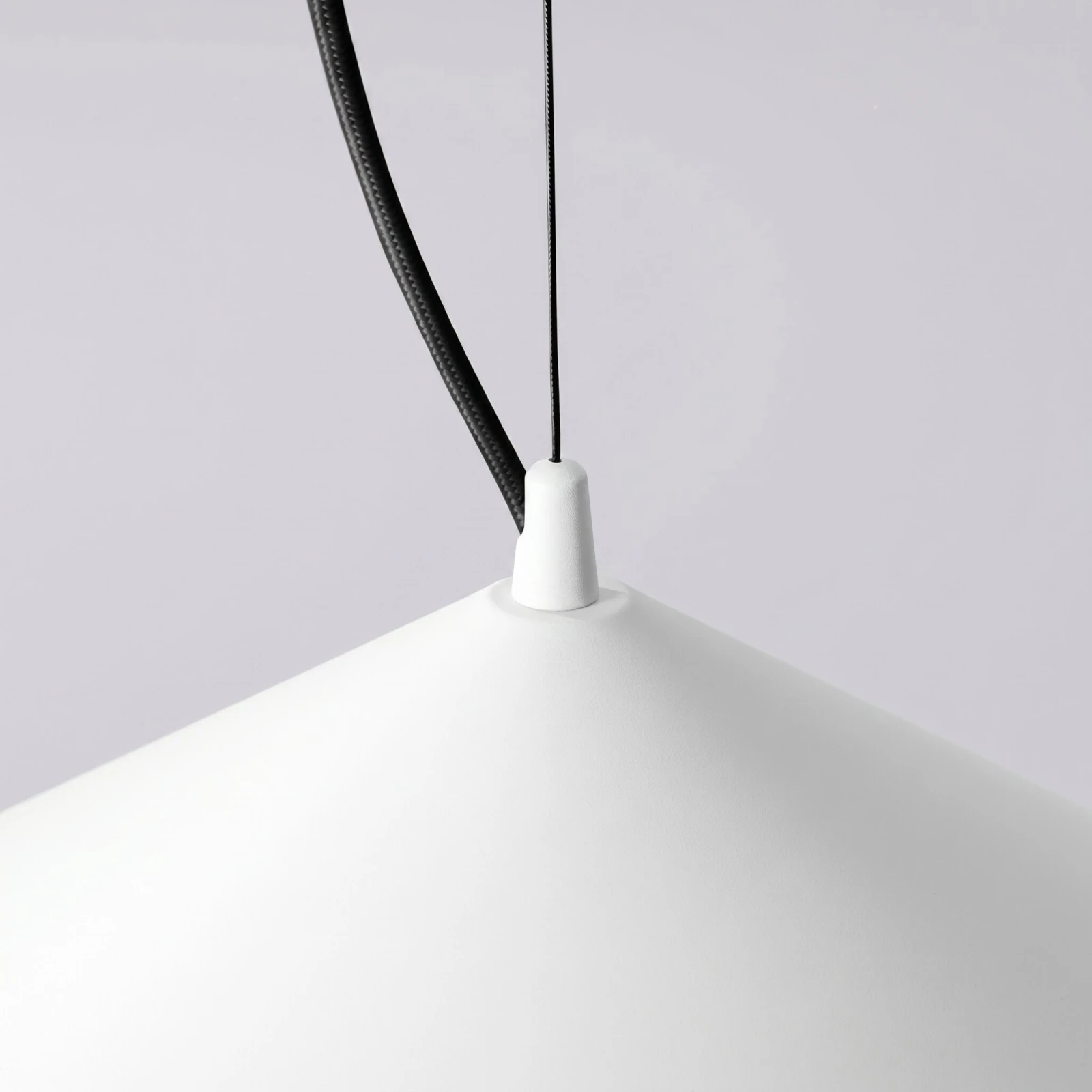 Pakabinamas šviestuvas 50 cm – kūginis, baltas, TRIAC pritemdomas