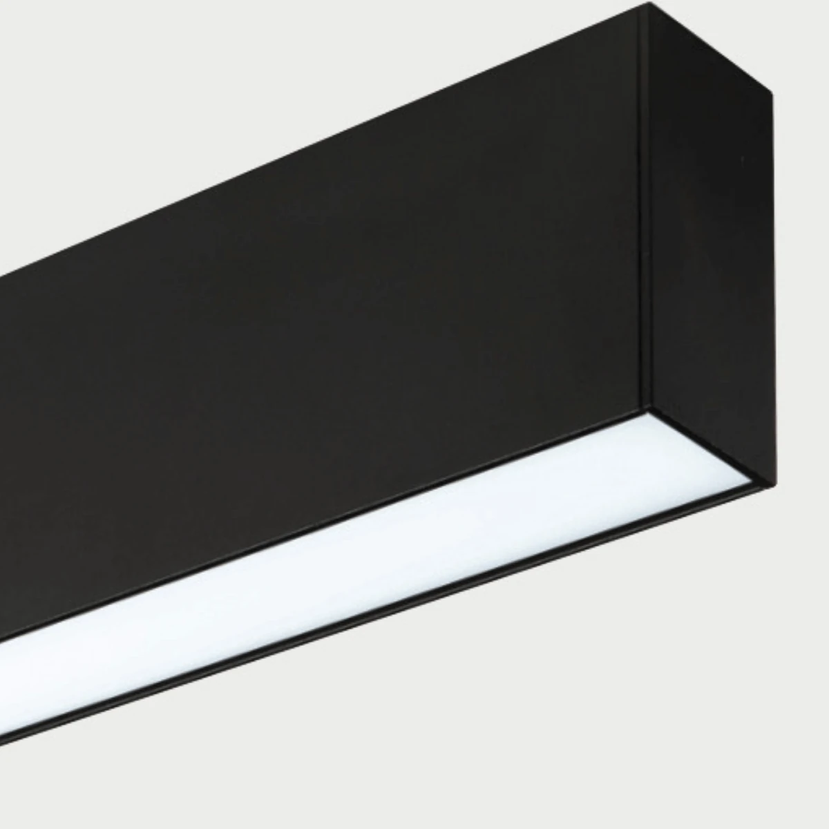 Pakabinamas linijinis LED profilis 34mm x 198cm On/Off, Matinis Juodas