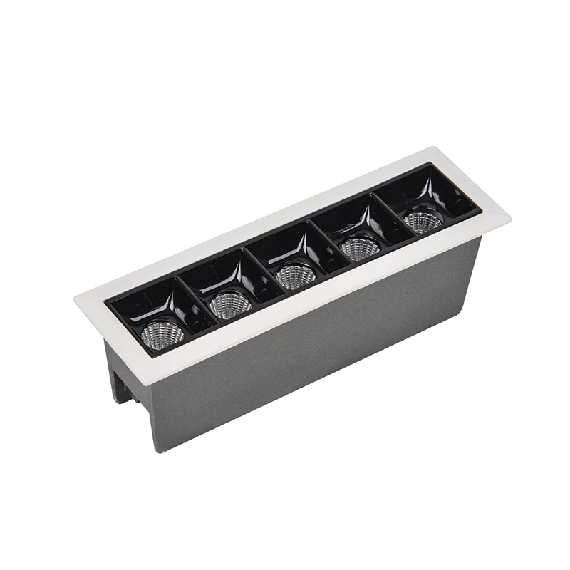 Recessed Linear Grille LED Spot 11W 3000K 30° White-Black