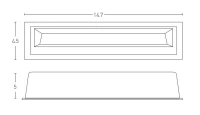 Rectangular Recessed LED Wall Washer 12W 3000K - Image 3