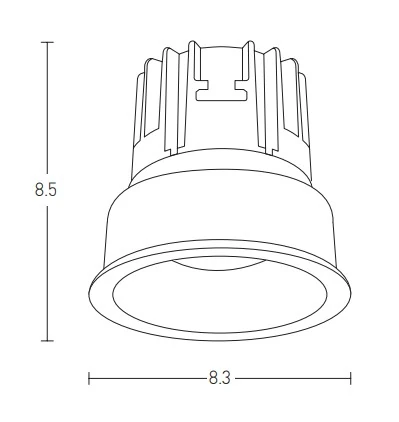 Įleidžiamas LED Šviestuvas 13W 3000K 28° Matinė Juoda