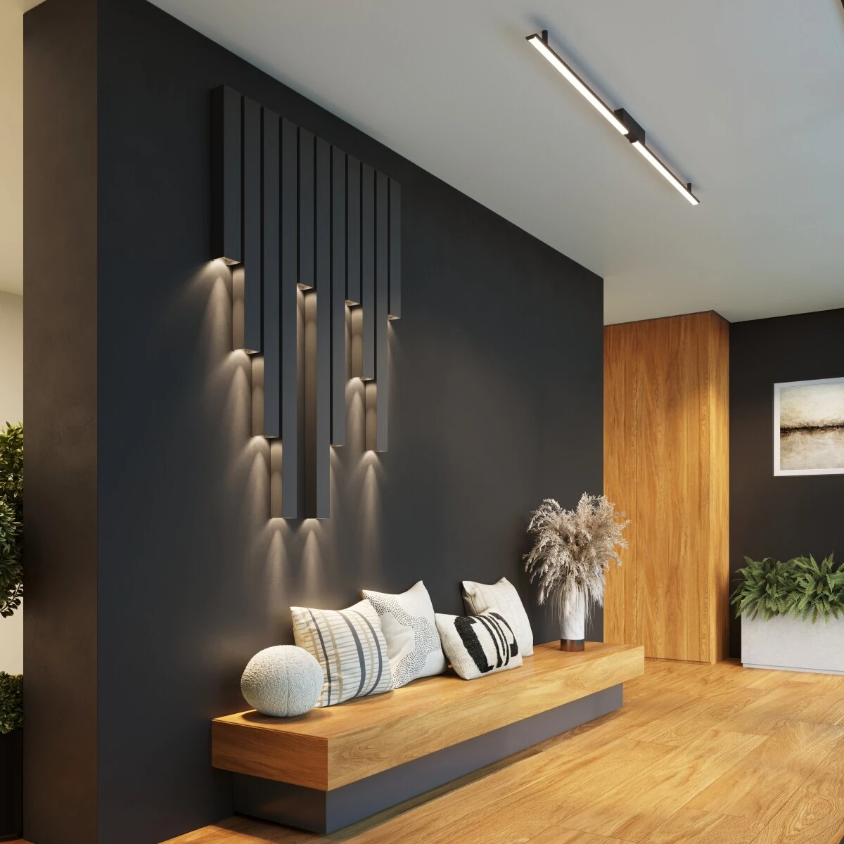 Wall lamp 150 cm – linear, beige, GU10