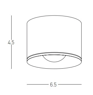 Black Surface LED Ceiling Spotlight IP54