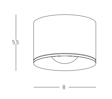 White Surface-Mounted LED Ceiling Spot D80 IP54