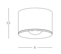 White Surface-Mounted LED Ceiling Spot D80 IP54 - Image 4