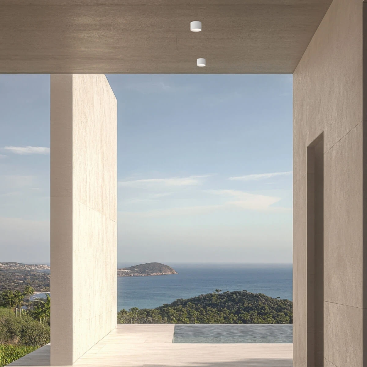 White Surface-Mounted LED Ceiling Spot D80 IP54
