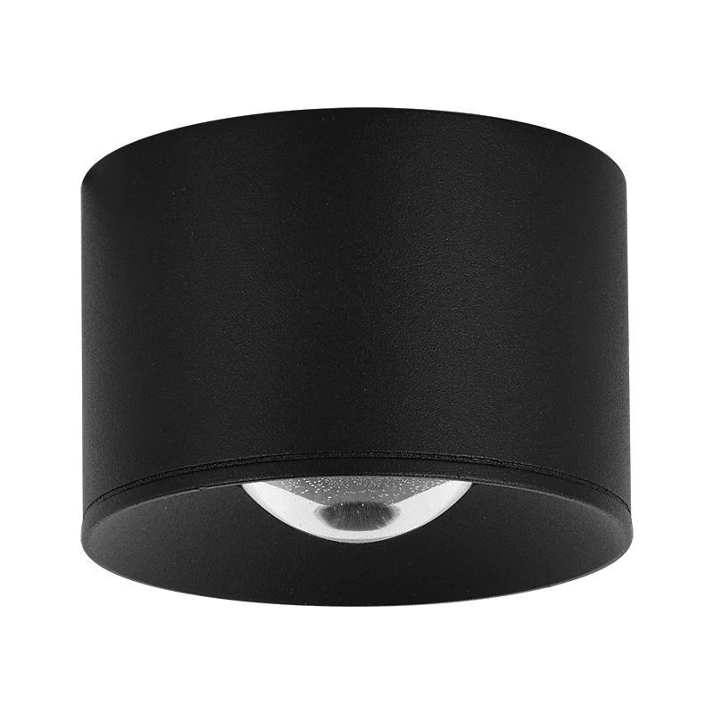 Black Round Surface LED Spot IP54 Ø8cm
