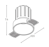 Trimless LED Spot 6W 3000K White - Image 3