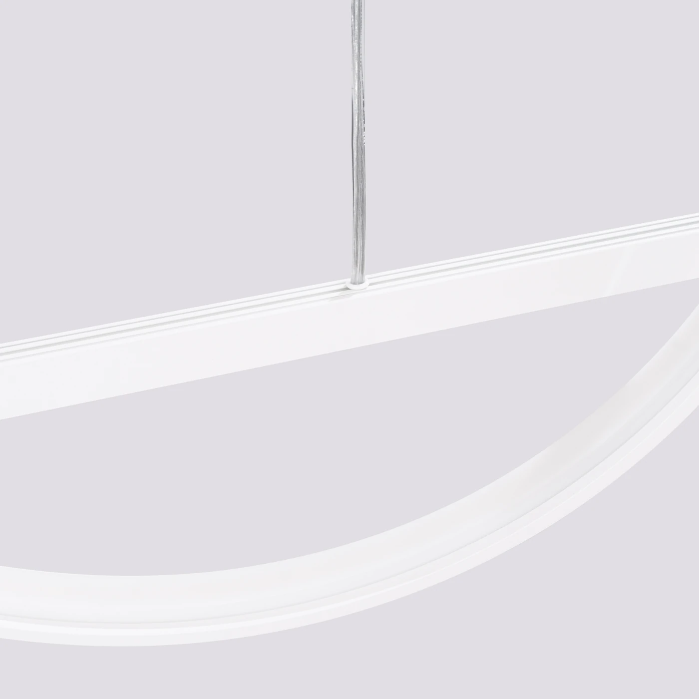 Pakabinamas LED šviestuvas 120 cm – linija su žiedu, baltas, CRI98