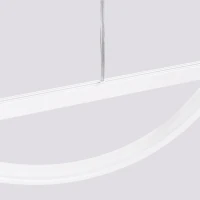 Pakabinamas LED šviestuvas 120 cm – linija su žiedu, baltas, CRI98 - Nuotrauka 7