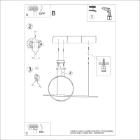 Pakabinamas LED šviestuvas 120 cm – linija su žiedu, baltas, CRI98 - Nuotrauka 11