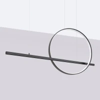 Pendant lamp 46W – ring with line, black, CRI93 - Image 3