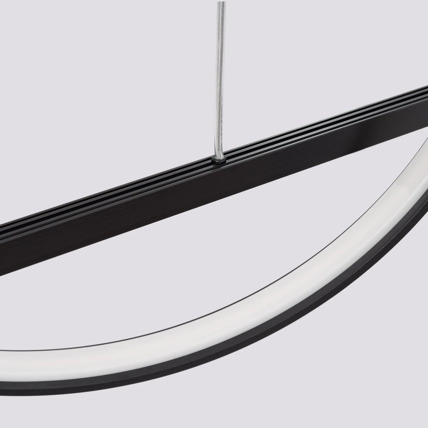 Pendant lamp 46W – ring with line, black, CRI93