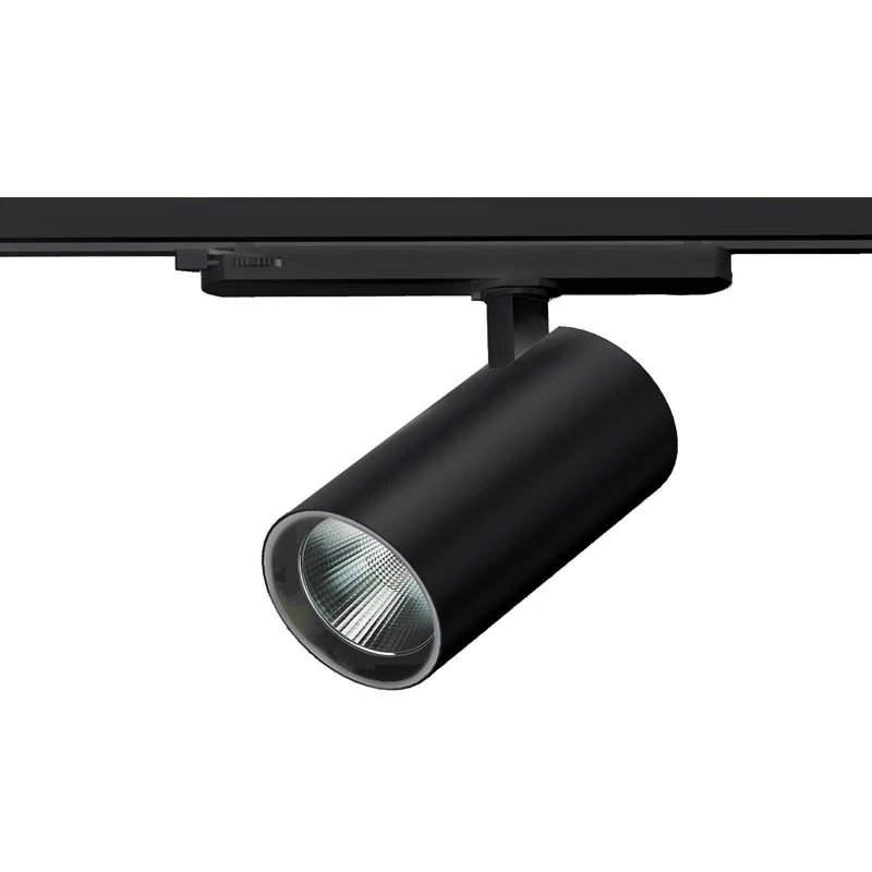 Juodas matinis 3 fazių LED bėgelio šviestuvas, 20W 4000K