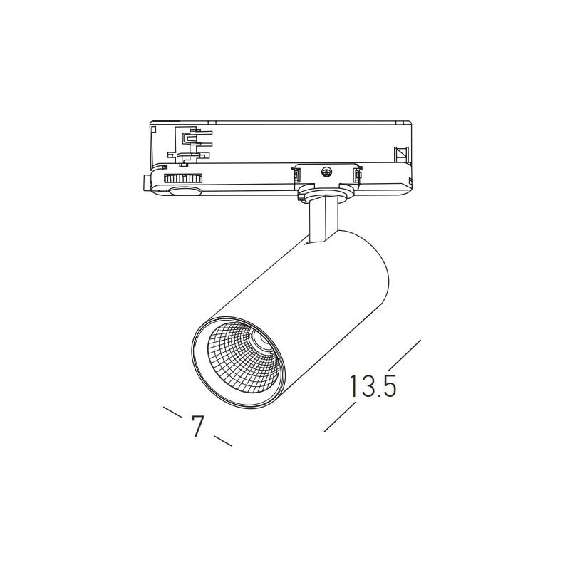 White 3-Phase LED Track Spot 20W 4000K