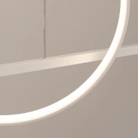 Pendant light 120 cm – ring and line, white, LED 46W - Image 4
