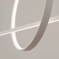 Pendant light 120 cm – ring and line, white, LED 46W - Image 6